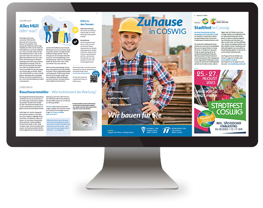 Cover der Mieterzeitung 07 2023 Thema Wir bauen für Sie