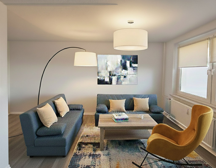 Bild Gästewohnung Am Ringpark 3a - Moderne Sitzgruppe